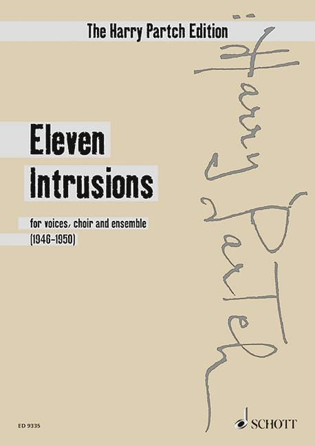 Eleven Intrusions for voices, choir and ensemble 帕奇 人聲合唱團 總譜 朔特版 | 小雅音樂 Hsiaoya Music