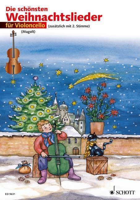 Die schönsten Weihnachtslieder sehr leicht bearbeitet 大提琴 2把 朔特版 | 小雅音樂 Hsiaoya Music