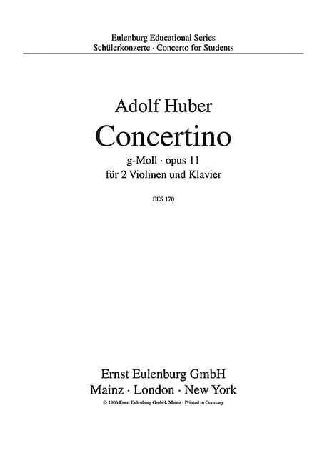 Concerto in G Minor op. 11 1st position 協奏曲 小調 把位 雙小提琴加鋼琴 歐伊倫堡版 | 小雅音樂 Hsiaoya Music