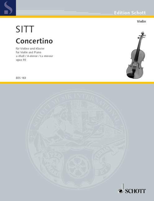 Concertino in A Minor op. 93 1st position 西特．漢斯 小協奏曲 小調 把位 小提琴加鋼琴 歐伊倫堡版 | 小雅音樂 Hsiaoya Music