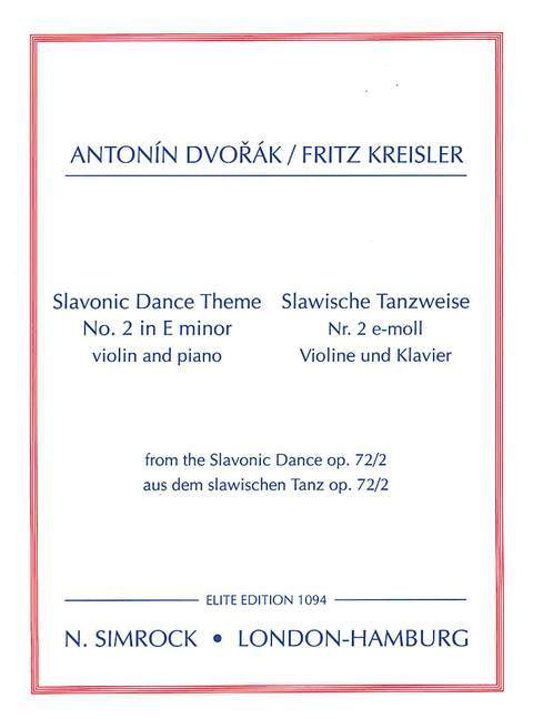 Slavonic Dance Theme No. 2 in E Minor 德弗札克 舞曲主題 小調 小提琴加鋼琴 | 小雅音樂 Hsiaoya Music