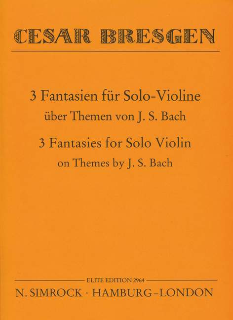 Three Fantasies on themes by J.S. Bach 幻想曲 主題 小提琴獨奏 | 小雅音樂 Hsiaoya Music