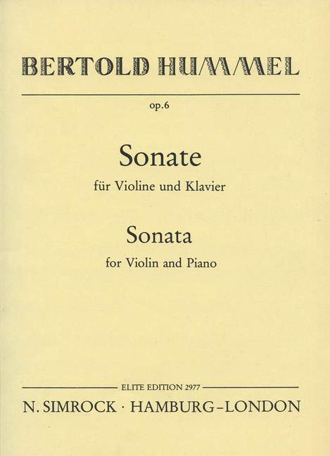 Sonata in G op. 6 胡麥爾．貝托爾德 奏鳴曲 小提琴加鋼琴 | 小雅音樂 Hsiaoya Music