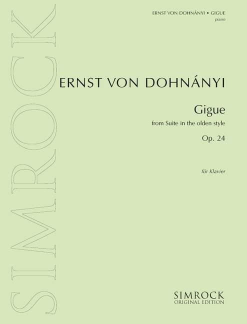 Suite in the Olden Style op. 24 6. Gigue 多赫南伊·埃爾諾 古代風格 基格 鋼琴獨奏 | 小雅音樂 Hsiaoya Music