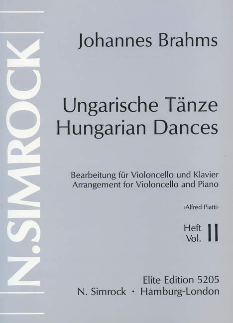 Hungarian Dances Vol. 2 No. 6-10 布拉姆斯 匈牙利舞曲 大提琴加鋼琴 | 小雅音樂 Hsiaoya Music