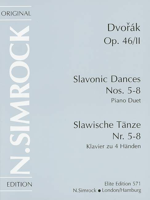 Slavonic Dances op. 46 Band 2 Nos. 5-8 德弗札克 斯拉夫舞曲 4手聯彈(含以上) | 小雅音樂 Hsiaoya Music
