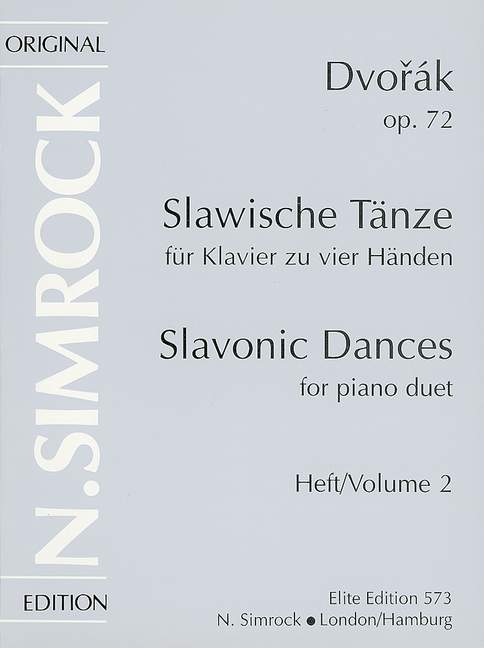 Slavonic Dances op. 72 Heft 2 No. 5-8 德弗札克 斯拉夫舞曲 4手聯彈(含以上) | 小雅音樂 Hsiaoya Music