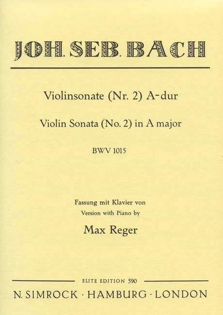 Sonata No. 2 BWV 1015 巴赫約翰‧瑟巴斯提安 奏鳴曲 小提琴加鋼琴 | 小雅音樂 Hsiaoya Music