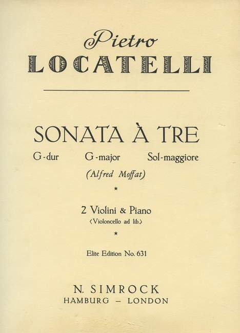Trio Sonata in G Major 洛卡泰利 三重奏鳴曲 大調 雙小提琴加鋼琴 | 小雅音樂 Hsiaoya Music