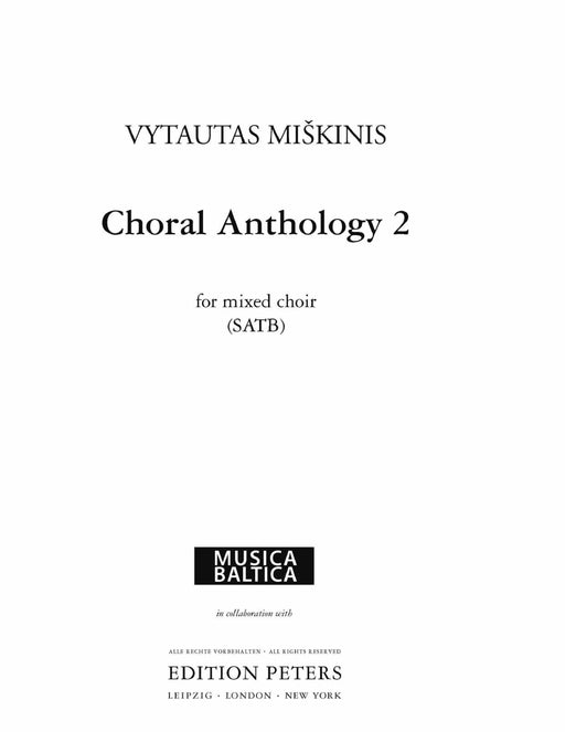 Choral Anthology 2 for mixed choir (SATB) Musica Baltica 合唱 彼得版 | 小雅音樂 Hsiaoya Music