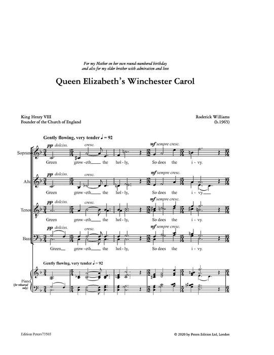 Queen Elizabeth's Winchester Carol 耶誕頌歌 彼得版 | 小雅音樂 Hsiaoya Music