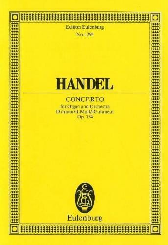Organ concerto No. 10 D minor op. 7/4 HWV 309 韓德爾 管風琴協奏曲 小調 總譜 歐伊倫堡版 | 小雅音樂 Hsiaoya Music