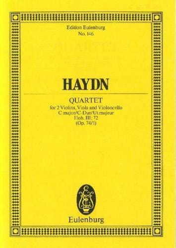 String Quartet C major op. 74/1 Hob. III: 72 Appony-Quartet No. 4 海頓 弦樂四重奏大調 四重奏 總譜 歐伊倫堡版 | 小雅音樂 Hsiaoya Music