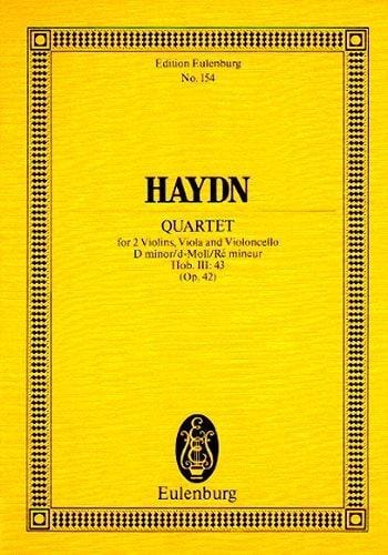 String Quartet D minor op. 42 Hob. III: 43 Russisches / Jungfern-Quartett Nr. 6 海頓 弦樂四重奏小調 總譜 歐伊倫堡版 | 小雅音樂 Hsiaoya Music