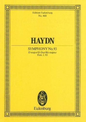 Symphony No. 93 D major, Glocken Hob. I: 93 London No. 2 海頓 交響曲 大調 總譜 歐伊倫堡版 | 小雅音樂 Hsiaoya Music