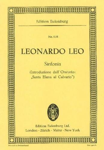 Sinfonia G minor Introduzione dall'Oratorio: Santa Elena al Calvario 交響曲小調 總譜 歐伊倫堡版 | 小雅音樂 Hsiaoya Music