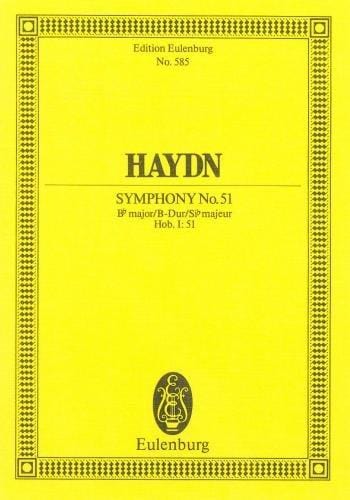 Symphony No. 51 Bb major Hob. I: 51 海頓 交響曲 大調 總譜 歐伊倫堡版 | 小雅音樂 Hsiaoya Music