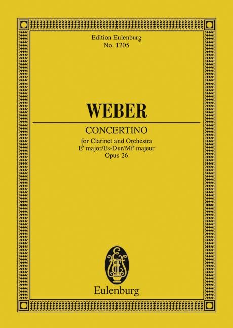 Concertino Eb major op. 26 JV 109 韋伯．卡爾 小協奏曲大調 總譜 歐伊倫堡版 | 小雅音樂 Hsiaoya Music