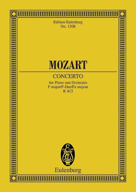 Concerto No. 11 F major KV 413 Cadenzas by the Composer 莫札特 協奏曲 大調 裝飾樂段 作曲家 總譜 歐伊倫堡版 | 小雅音樂 Hsiaoya Music