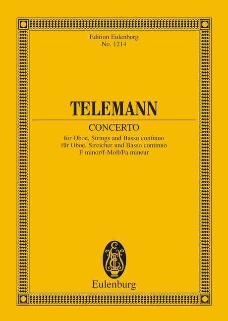 Concerto F minor 泰勒曼 協奏曲小調 雙簧管 一把以上加管弦樂團 歐伊倫堡版 | 小雅音樂 Hsiaoya Music