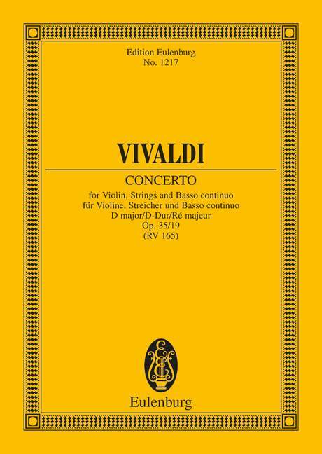 Concerto D major op. 35/19 RV 212a / PV 165 fatto per la Solennita della Lingua di San Antonio 韋瓦第 協奏曲大調 小提琴加鋼琴 歐伊倫堡版 | 小雅音樂 Hsiaoya Music