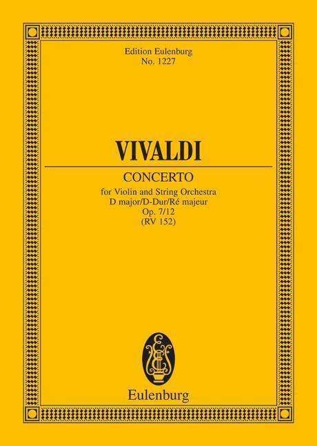 Concerto D Major op. 7/12 RV 214 / PV 152 韋瓦第 協奏曲大調 小提琴加鋼琴 歐伊倫堡版 | 小雅音樂 Hsiaoya Music