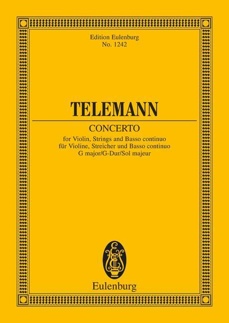 Concerto G Major 泰勒曼 協奏曲大調 小提琴加鋼琴 歐伊倫堡版 | 小雅音樂 Hsiaoya Music