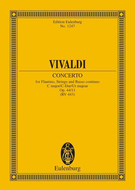 Concerto C major op. 44/11 RV 443 / PV 79 韋瓦第 協奏曲大調 總譜 歐伊倫堡版 | 小雅音樂 Hsiaoya Music
