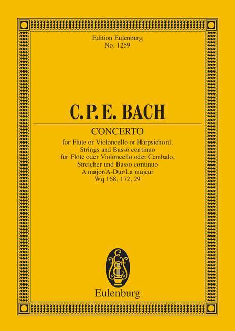 Concerto A major H 437-39, Wq 168, 172, 29 巴赫卡爾‧菲利普‧艾曼紐 協奏曲大調 雙鋼琴 歐伊倫堡版 | 小雅音樂 Hsiaoya Music