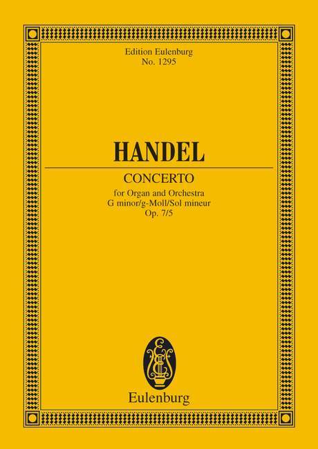Organ concerto No. 11 G minor op. 7/5 HWV 310 韓德爾 管風琴協奏曲 小調 總譜 歐伊倫堡版 | 小雅音樂 Hsiaoya Music