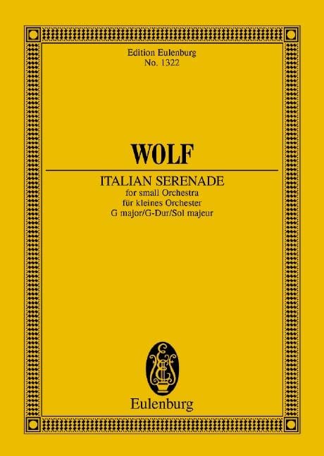 Italian Serenade G major 沃爾夫．胡果 義大利小夜曲大調 總譜 歐伊倫堡版 | 小雅音樂 Hsiaoya Music