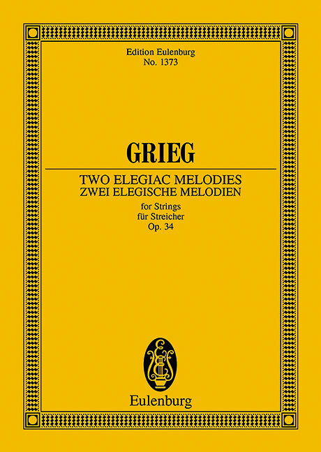 2 elegiac Melodies op. 34 葛利格 總譜 歐伊倫堡版 | 小雅音樂 Hsiaoya Music