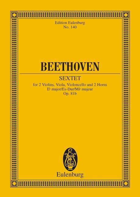 Sextet Eb major op. 81b 貝多芬 六重奏大調 總譜 歐伊倫堡版 | 小雅音樂 Hsiaoya Music