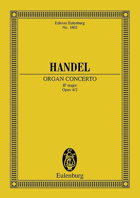 Organ concerto No. 2 B major op. 4/2 HWV 290 韓德爾 管風琴協奏曲 大調 總譜 歐伊倫堡版 | 小雅音樂 Hsiaoya Music