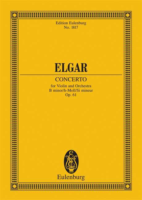 Concerto B minor op. 61 艾爾加 協奏曲小調 總譜 歐伊倫堡版 | 小雅音樂 Hsiaoya Music