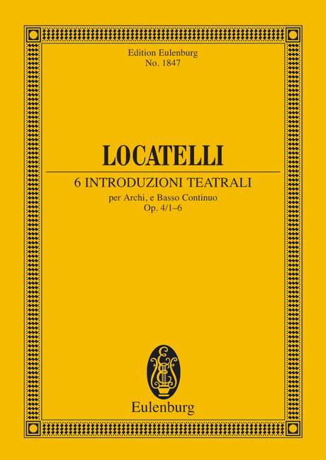 6 Introduzioni teatrali op. 4/1-6 Vol. 1 洛卡泰利 總譜 歐伊倫堡版 | 小雅音樂 Hsiaoya Music