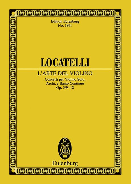L'Arte del Violino op. 3 Vol. 3 Concertos Nos. 9-12 洛卡泰利 小提琴 協奏曲 總譜 歐伊倫堡版 | 小雅音樂 Hsiaoya Music