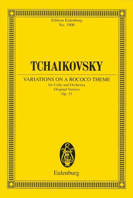 Variations on a Rococo Theme for Cello and Orchestra op. 33 Original Version 柴科夫斯基．彼得 變奏曲 洛可可風格 大提琴管弦樂團 大提琴加管弦樂團 歐伊倫堡版 | 小雅音樂 Hsiaoya Music