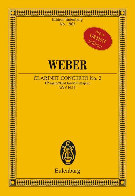 Concerto No. 2 Eb major op. 74 N.13 for clarinet and orchestra 韋伯．卡爾 協奏曲 大調 管弦樂團 總譜 歐伊倫堡版 | 小雅音樂 Hsiaoya Music