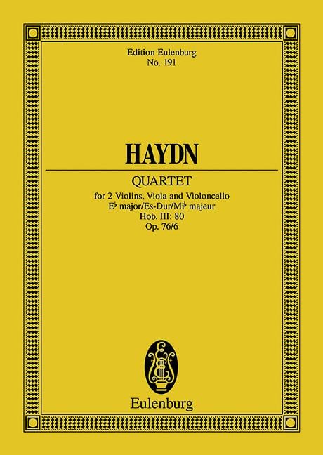 String Quartet Eb major op. 76/6 Hob. III: 80 Erdödy-Quartet No. 6 海頓 弦樂四重奏大調 四重奏 總譜 歐伊倫堡版 | 小雅音樂 Hsiaoya Music