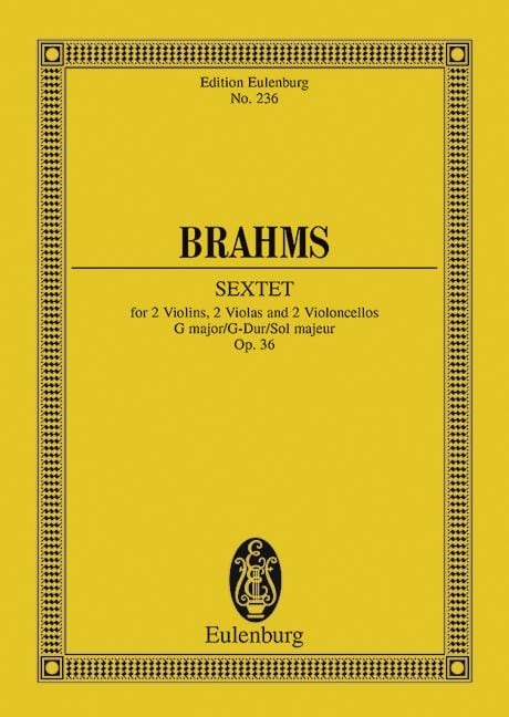 String Sextet G major op. 36 布拉姆斯 弦樂六重奏大調 總譜 歐伊倫堡版 | 小雅音樂 Hsiaoya Music