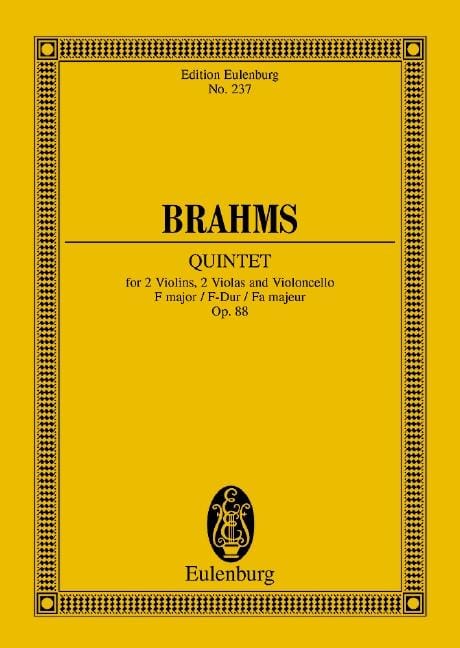 Quintet F major op. 88 布拉姆斯 五重奏大調 總譜 歐伊倫堡版 | 小雅音樂 Hsiaoya Music