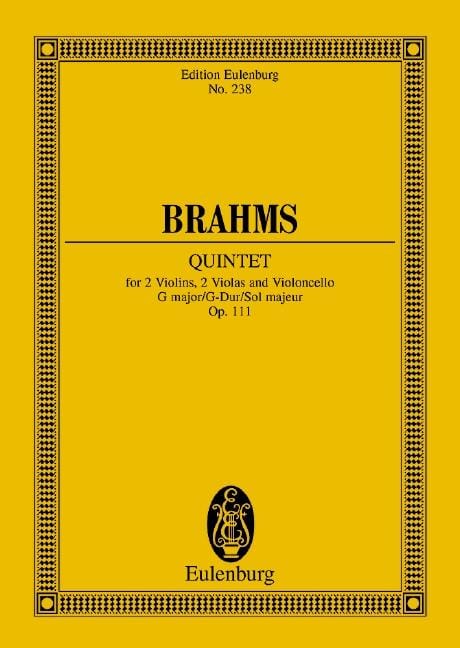 String Quintet G major op. 111 布拉姆斯 弦樂五重奏大調 總譜 歐伊倫堡版 | 小雅音樂 Hsiaoya Music
