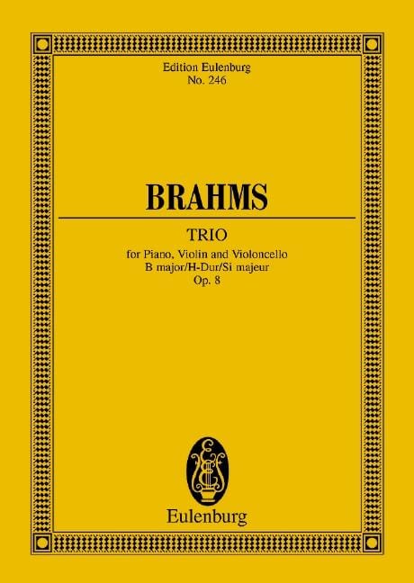 Piano Trio B major op. 8 布拉姆斯 鋼琴三重奏大調 總譜 歐伊倫堡版 | 小雅音樂 Hsiaoya Music