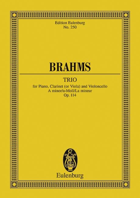 Trio A minor op. 114 布拉姆斯 三重奏小調 總譜 歐伊倫堡版 | 小雅音樂 Hsiaoya Music
