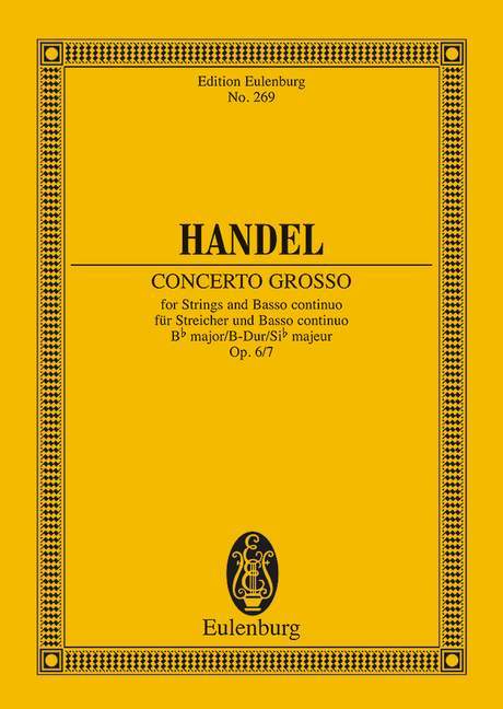 Concerto grosso Bb major op. 6/7 HWV 325 韓德爾 大協奏曲大調 總譜 歐伊倫堡版 | 小雅音樂 Hsiaoya Music