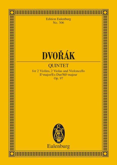 String Quintet Eb majeur op. 97 B 180 德弗札克 弦樂五重奏 總譜 歐伊倫堡版 | 小雅音樂 Hsiaoya Music