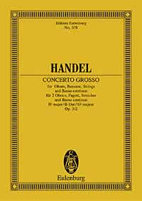 Concerto grosso Bb major op. 3/2 HWV 313 Oboe Concerto 韓德爾 大協奏曲大調 雙簧管協奏曲 總譜 歐伊倫堡版 | 小雅音樂 Hsiaoya Music