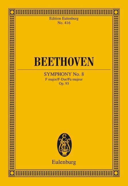 Symphony No. 8 F major op. 93 貝多芬 交響曲 大調 總譜 歐伊倫堡版 | 小雅音樂 Hsiaoya Music