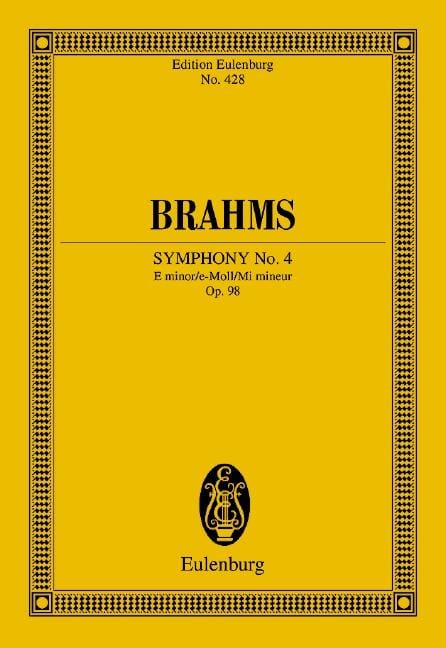 Symphony No. 4 E Minor op. 98 布拉姆斯 交響曲 小調 總譜 歐伊倫堡版 | 小雅音樂 Hsiaoya Music